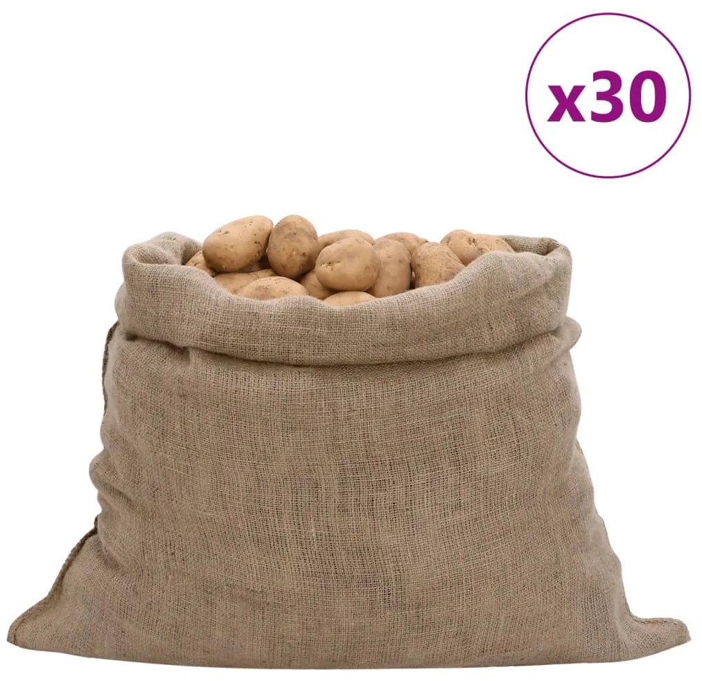 vidaXL Σακιά Γιούτας 30 Τεμ. 100 x 110 εκ. από Γιούτα 220 gsm