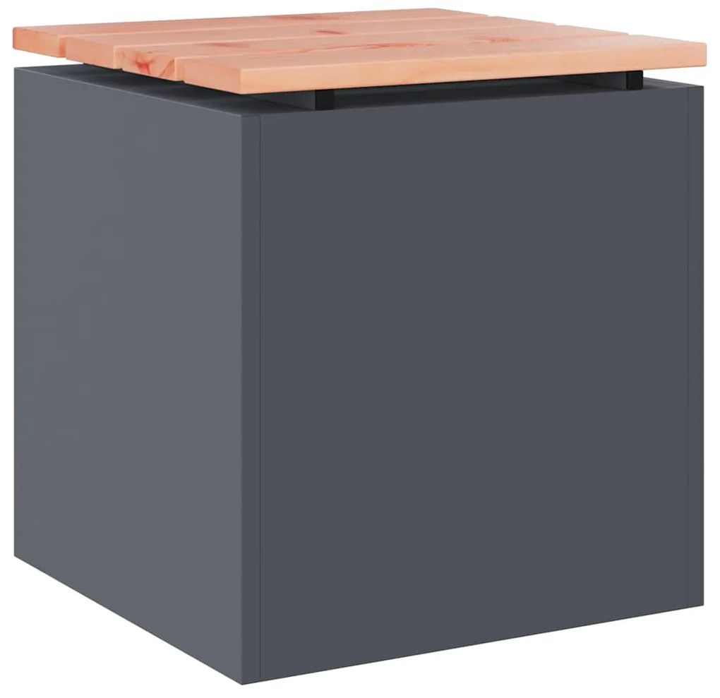 vidaXL Παγκάκι κήπου Ανθρακί 40 x 40 x 43 cm Ατσάλι