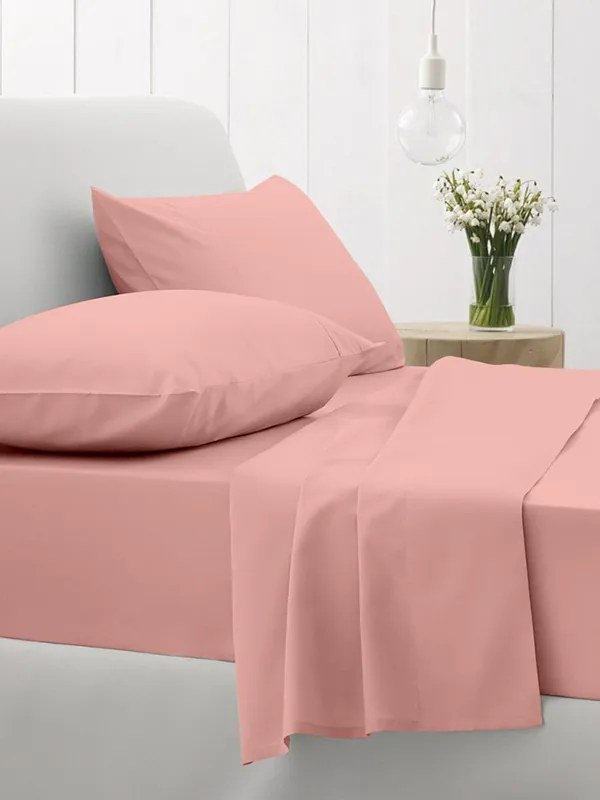 Σεντόνια Διπλά 150x205+30 Με Λάστιχο Σετ 4 Τεμ. Sunshine Home Cotton Feelings 101 Powder