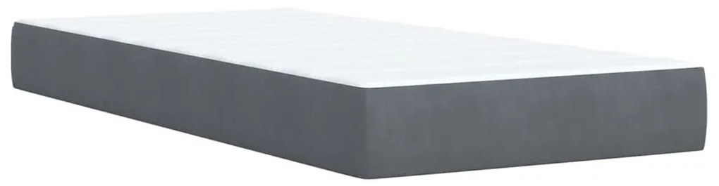 ΚΡΕΒΑΤΙ BOXSPRING ΜΕ ΣΤΡΩΜΑ ΣΚΟΥΡΟ ΓΚΡΙ SINGLE ΒΕΛΟΥΔΙΝΟ 3288774