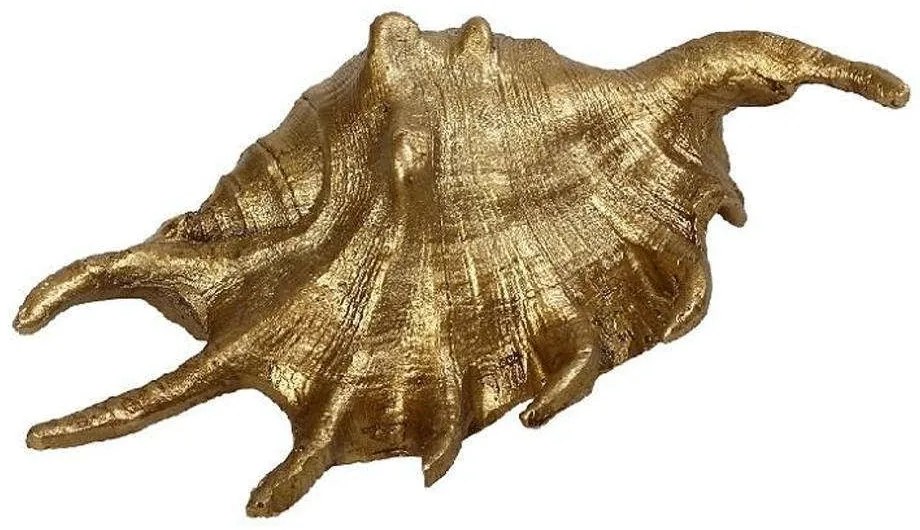 Διακοσμητικό Κοχύλι MT2721K2 15x7,5x4,5cm Gold Espiel Polyresin