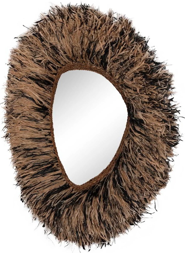 ΔΙΑΚΟΣΜΗΤΙΚΟΣ ΚΑΘΡΕΠΤΗΣ ΤΟΙΧΟΥ GRESSO HM4712 ΙΝΕΣ ΜΠΑΝΑΝΑΣ ΦΥΣΙΚΟ-ΜΑΥΡΟ 90x100Υεκ