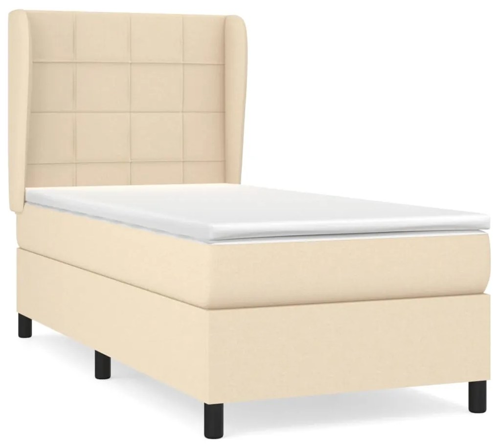 ΚΡΕΒΑΤΙ BOXSPRING ΜΕ ΣΤΡΩΜΑ ΚΡΕΜ 80 X 200 ΕΚ. ΥΦΑΣΜΑΤΙΝΟ 3127922