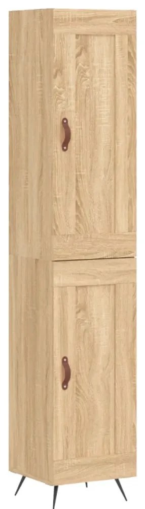 vidaXL Μπουφές Sonoma δρυς 34,5 x 34 x 180 εκ. από Επεξεργασμένο Ξύλο