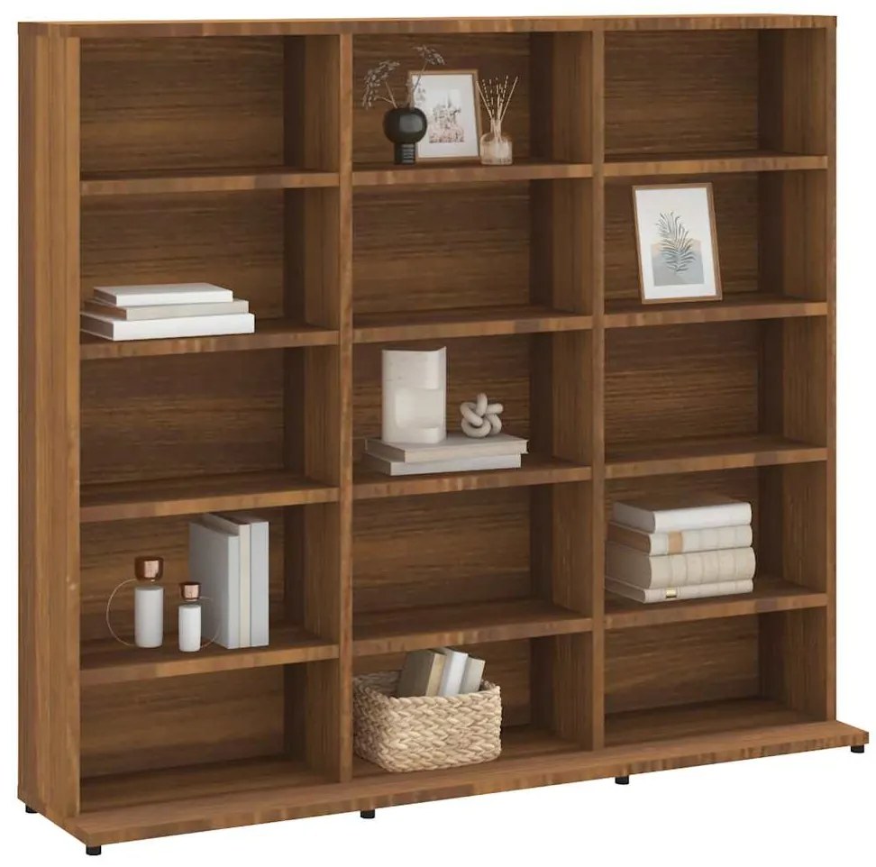 vidaXL Έπιπλο για CD Καφέ Δρυς 100x23x89,5εκ. Επεξεργασμένο Ξύλο