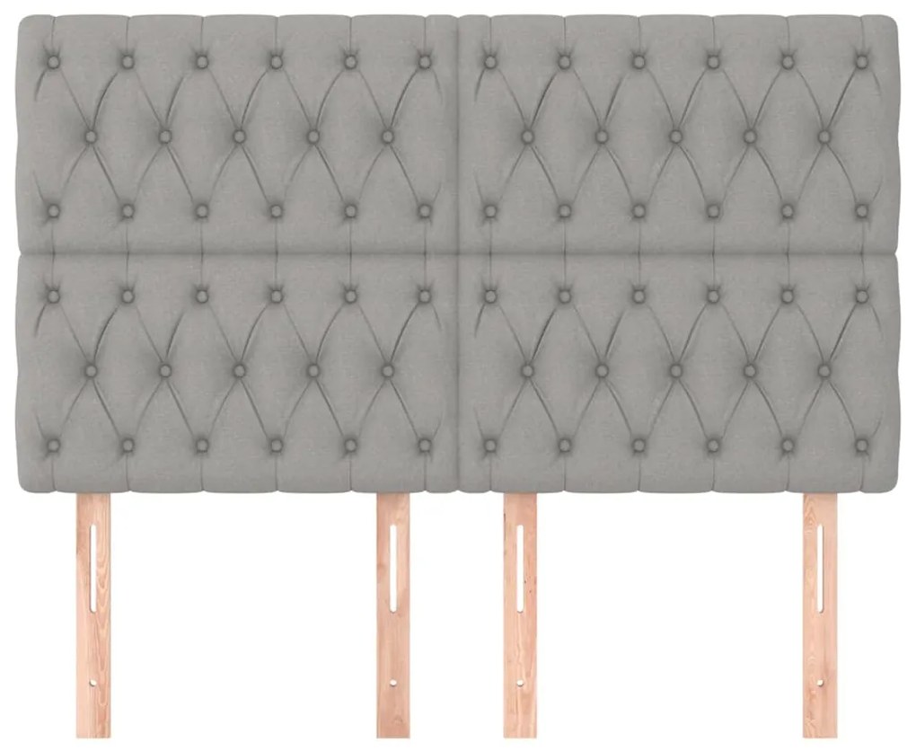 vidaXL Κεφαλάρι Ανοιχτό Γκρι 160x7x118/128 εκ. Ύφασμα