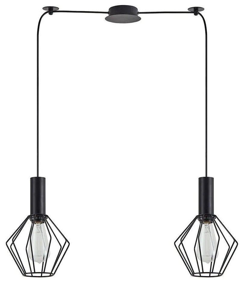 Φωτιστικό Οροφής Adept Tube 77-8529 70x20x300cm 2xE27 60W Black Homelighting