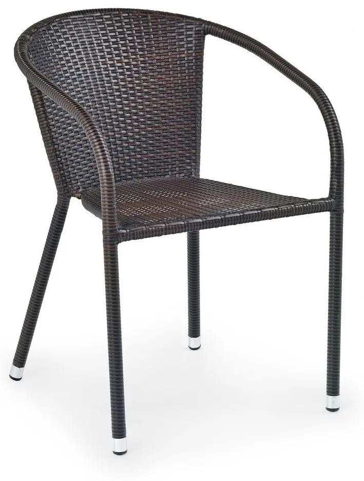 Σετ Τραπέζι και καρέκλες Houston 240, Επεξεργασμένο γυαλί, 58 kg, Πλαστικό ψάθινο, Μέταλλο | Epipla1.gr