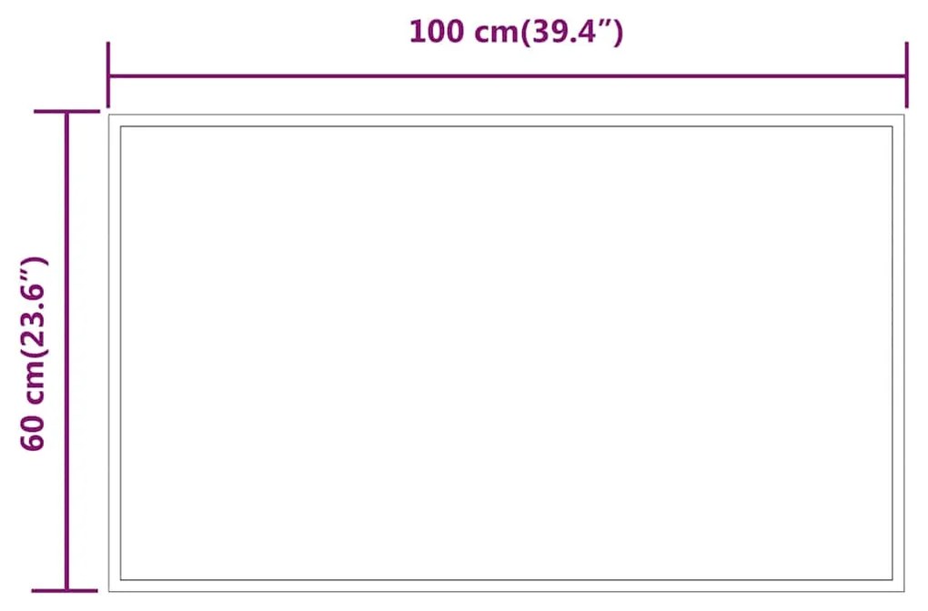 vidaXL Καθρέφτης Μπάνιου με LED 100x60 εκ.