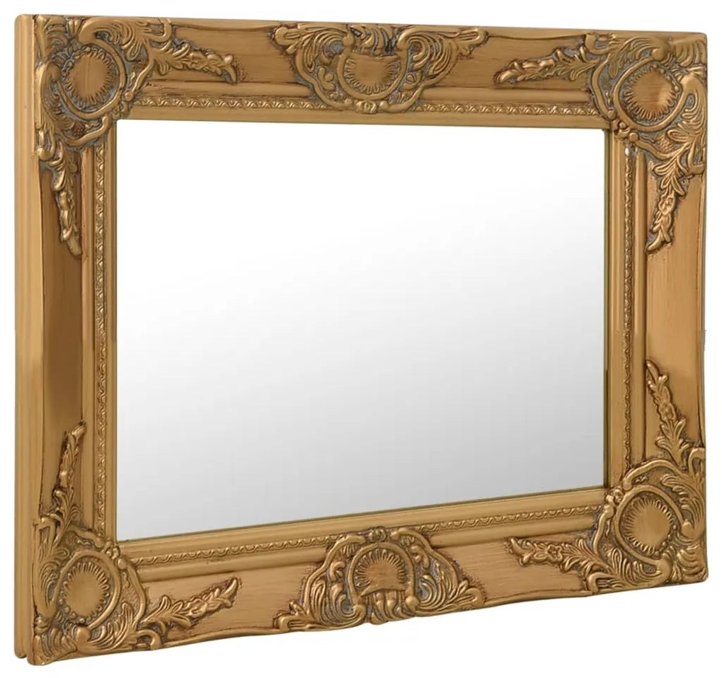 vidaXL Καθρέφτης Τοίχου με Μπαρόκ Στιλ Χρυσός 50 x 40 εκ.