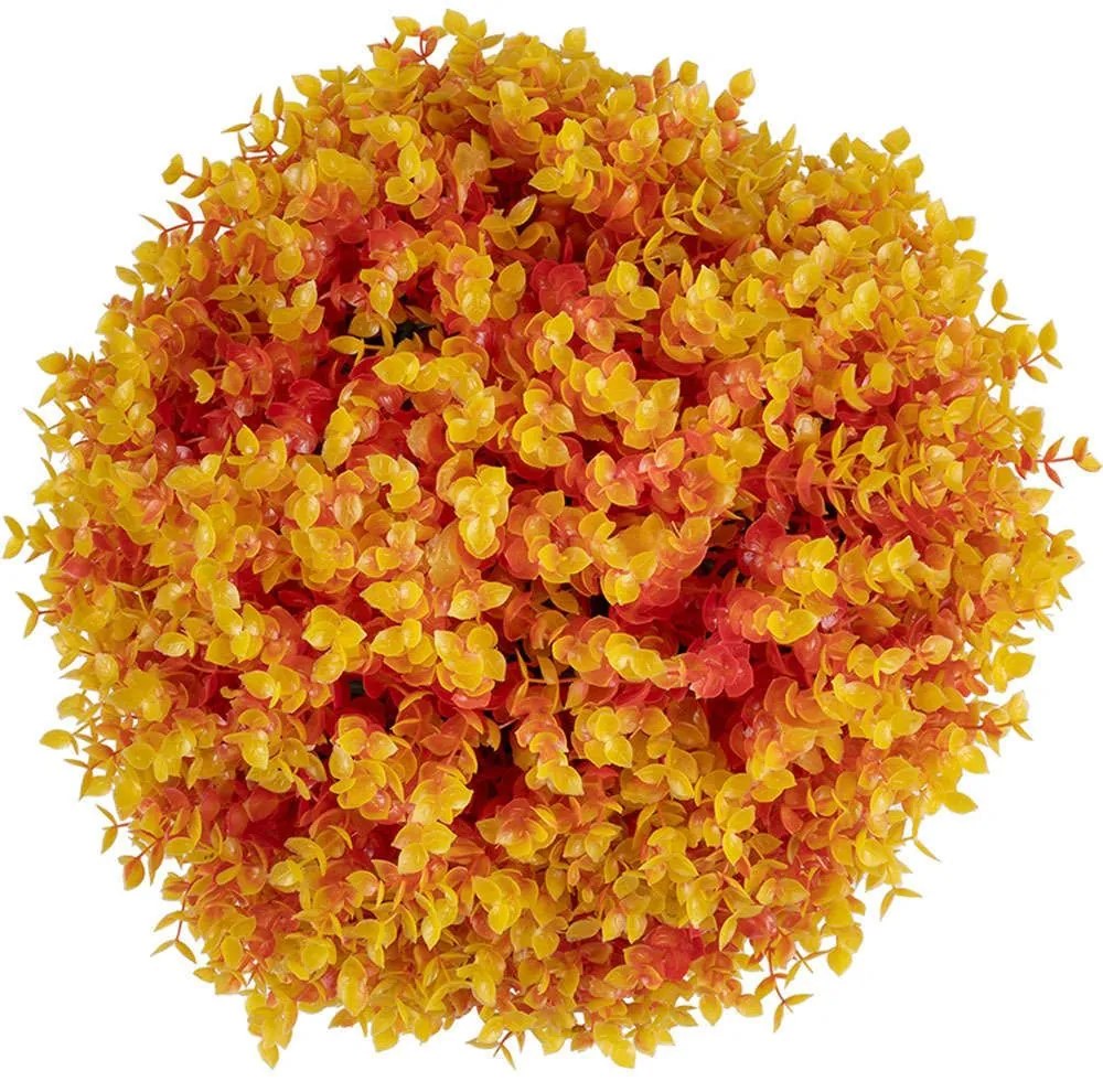 Τεχνητό Φυτό Θάμνος Πυξάρι 78515 Φ36cm Orange-Yellow GloboStar Plastic