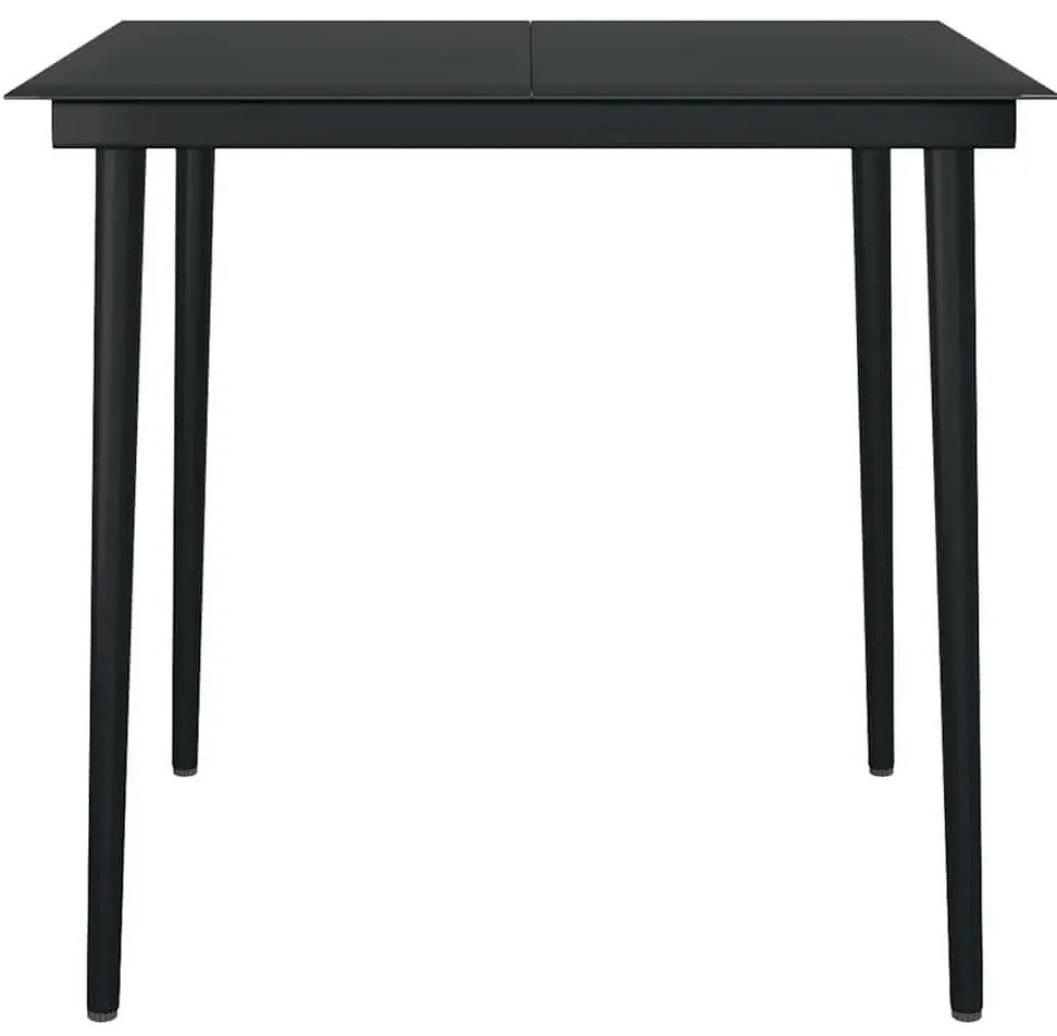 vidaXL Σετ Τραπεζαρίας Κήπου 5 Τεμ. Καφέ Συνθ.Ρατάν/Γυαλί με Μαξιλάρια