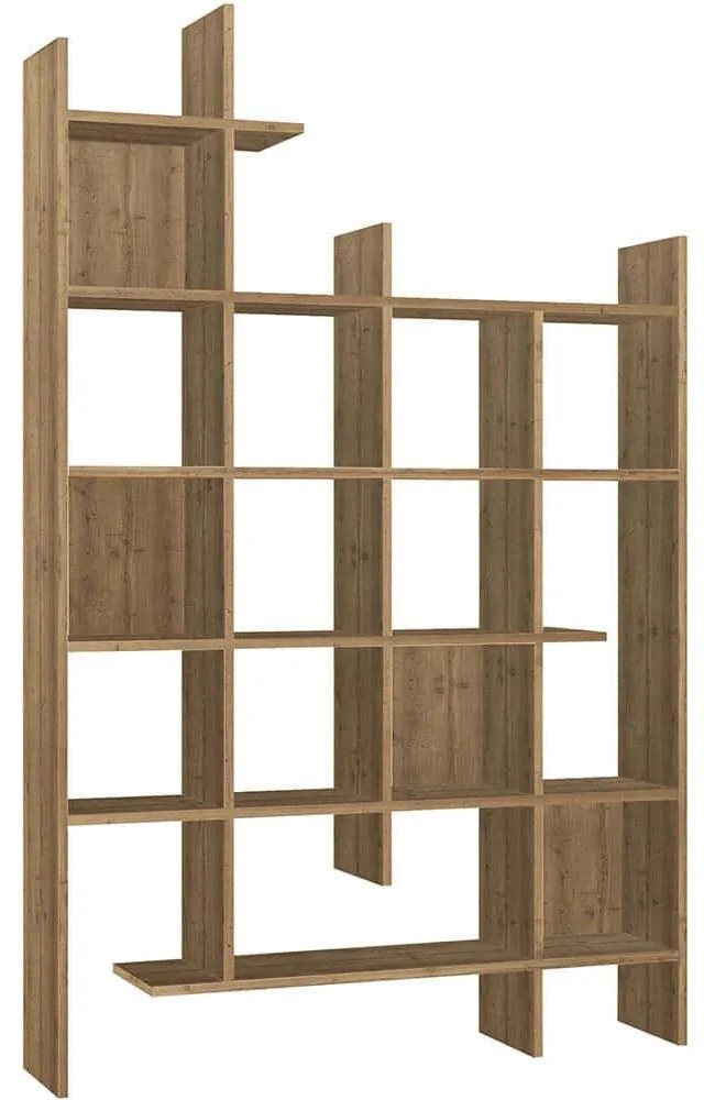 Βιβλιοθήκη Manco 855DTE3697 122x25,5x188cm Dark Oak