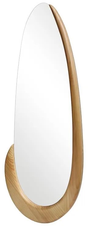Καθρέπτης Τοίχου Marly Οβάλ Mdf σε Φυσικό 50.5x4x127εκ. 50.5x4x127 εκ.