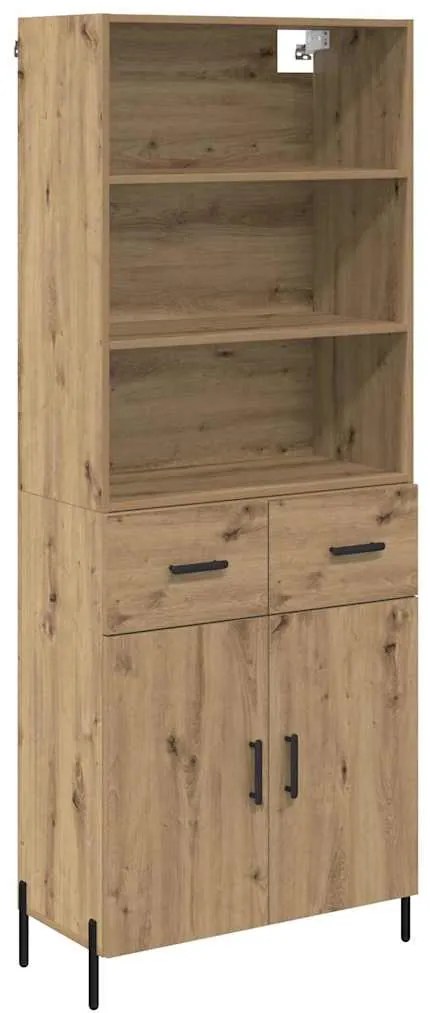 vidaXL Highboard Artisan Oak 69,5 x 32,5 x 180 εκ Επεξεργασμένο ξύλο