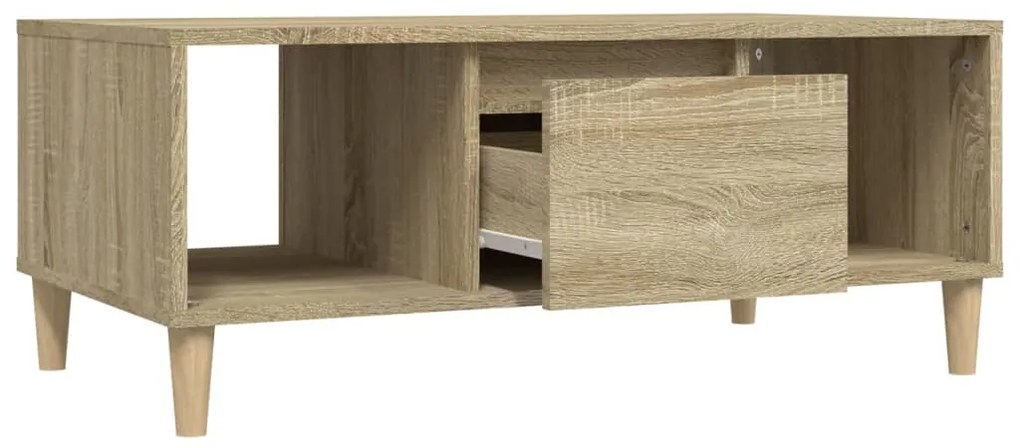 vidaXL Τραπεζάκι Σαλονιού Sonoma Δρυς 90x50x36,5 εκ. Επεξεργασμ. Ξύλο