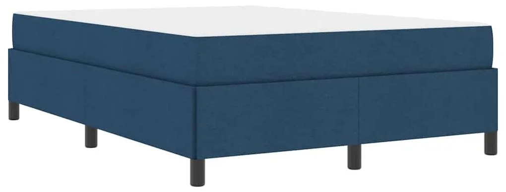 vidaXL Κρεβάτι με ελατήρια Μπλε, Μαύρο 140 x 190 cm