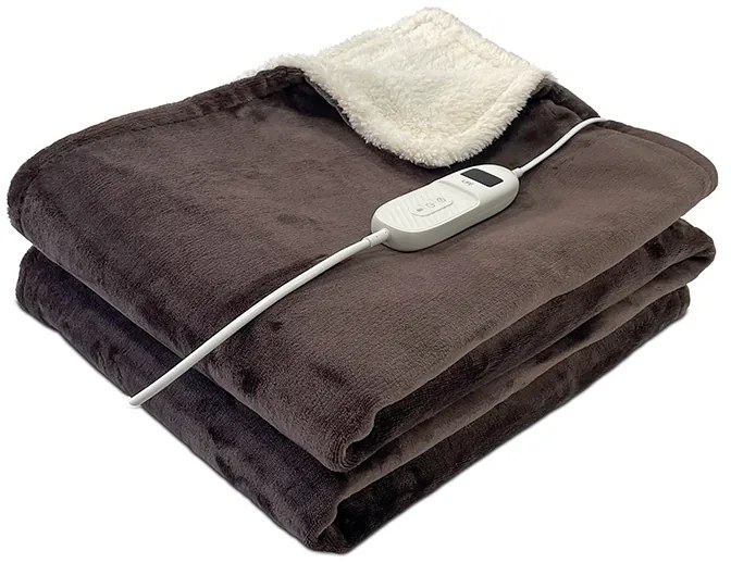 LIFE CUDDLE MOCHA DOUBLE Ημίδιπλη Ηλεκτρική Κουβέρτα Πλενόμενη Καφέ 160W 130x180εκ.
