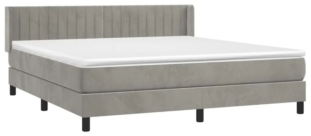 ΚΡΕΒΑΤΙ BOXSPRING ΜΕ ΣΤΡΩΜΑ ΑΝΟΙΧΤΟ ΓΚΡΙ 160X200 ΕΚ. ΒΕΛΟΥΔΙΝΟ 3131087