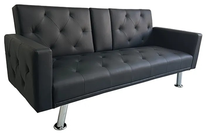 REST/ARMS BLACK PU ΚΑΝΑΠΕΣ-ΚΡΕΒΑΤΙ 188X88εκ.