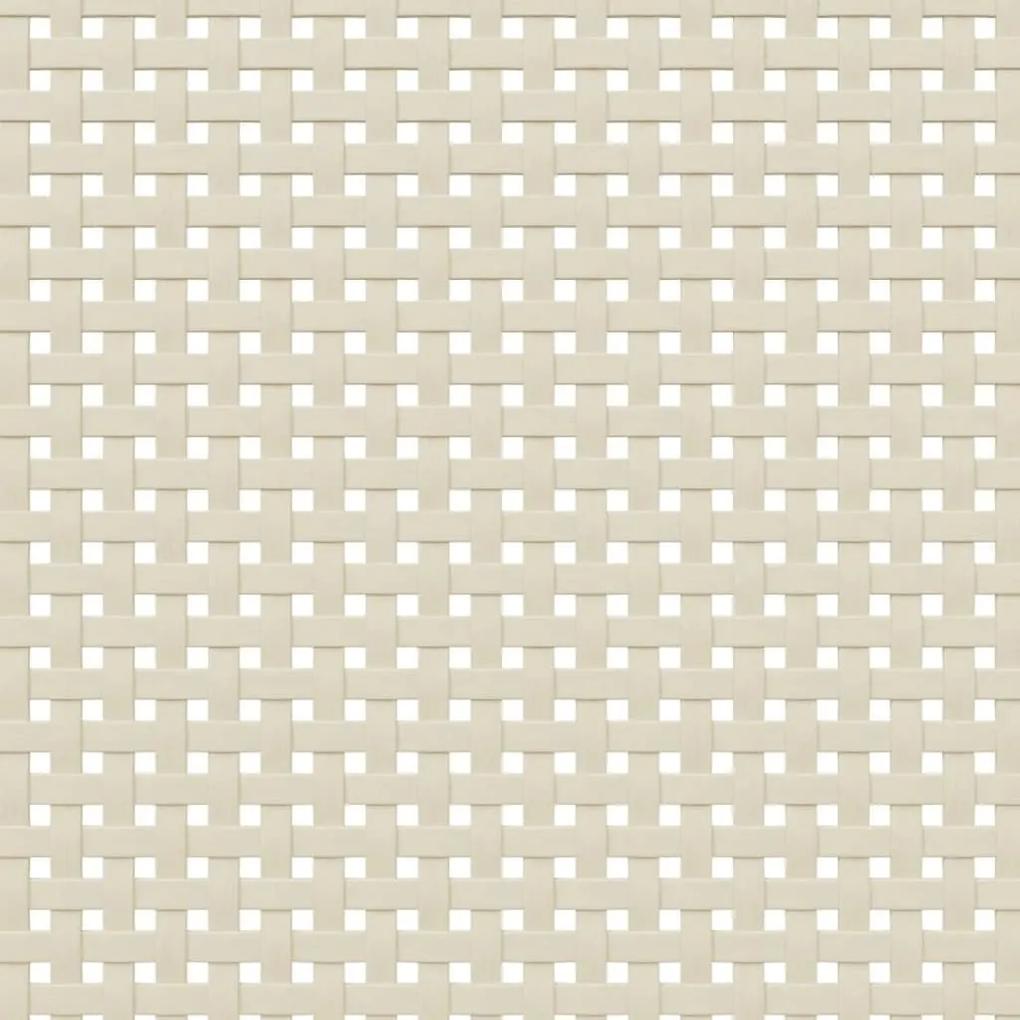 Ντουλάπι SENJA Λευκό / Όψη Ρατάν 80x35x80 εκ. Μασίφ Ξύλο Πεύκου - Λευκό