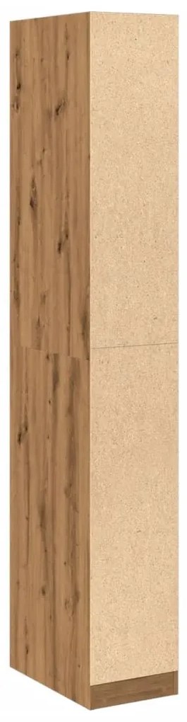 Ντουλάπα Αρτισιανή Δρυς 30x50x200εκ από Επεξεργασμένο Ξύλο - Καφέ