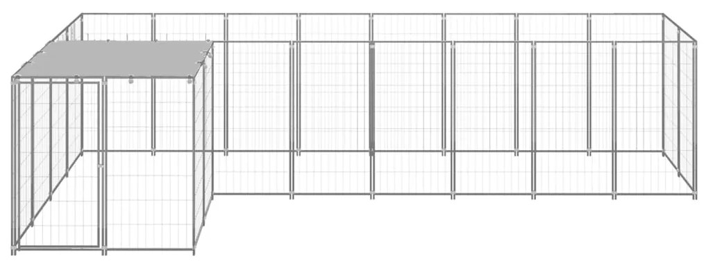 vidaXL Σπιτάκι Σκύλου Ασημί 6,05 μ² Ατσάλινο