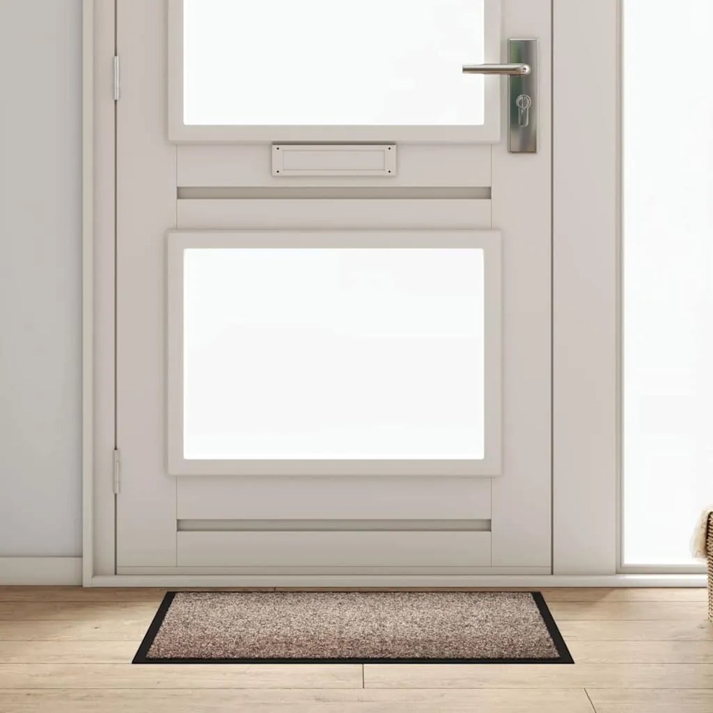 Χαλάκι Εξώπορτας Μπεζ 60 x 40 x 1.2 εκ. Ύφασμα τέντι