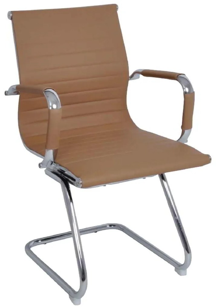 Πολυθρόνα Επισκέπτη BF3300V PU Μπέζ 55x60x91cm (Σετ 2 ΤΕΜ)