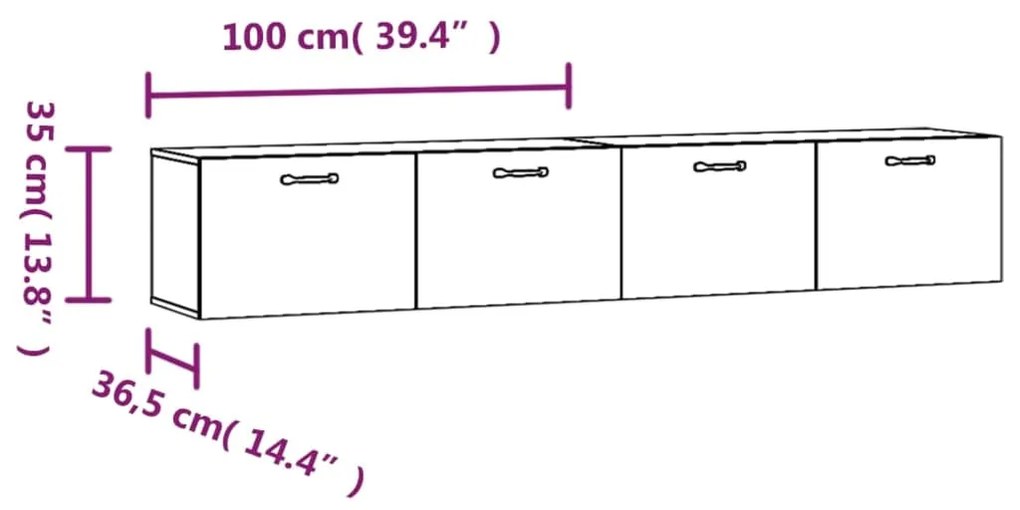 ΝΤΟΥΛΑΠΙΑ ΤΟΙΧΟΥ 2 ΤΕΜ. ΜΑΥΡΑ 100X36,5X35ΕΚ. ΕΠΕΞΕΡΓΑΣΜΕΝΟ ΞΥΛΟ 3115669