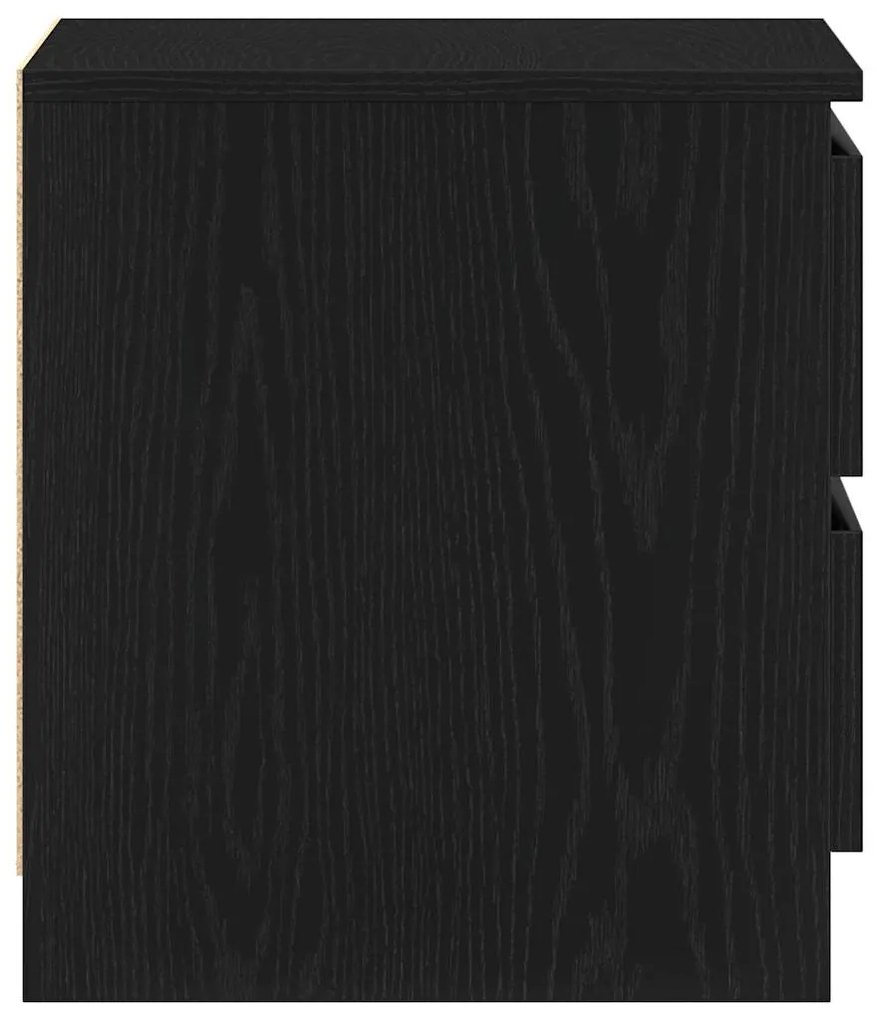 vidaXL Κομοδίνο Μαύρη Οξυά 50 x 40 x 43,5 εκ. Επεξεργασμένο ξύλο