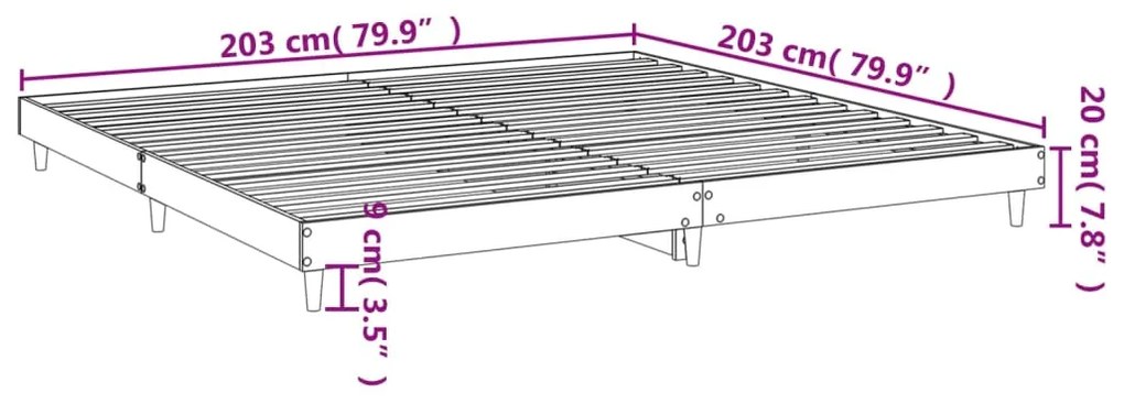 ΠΛΑΙΣΙΟ ΚΡΕΒΑΤΙΟΥ ΓΚΡΙ SONOMA 200X200 ΕΚ. ΕΠΕΞΕΡΓΑΣΜΕΝΟ ΞΥΛΟ 832011