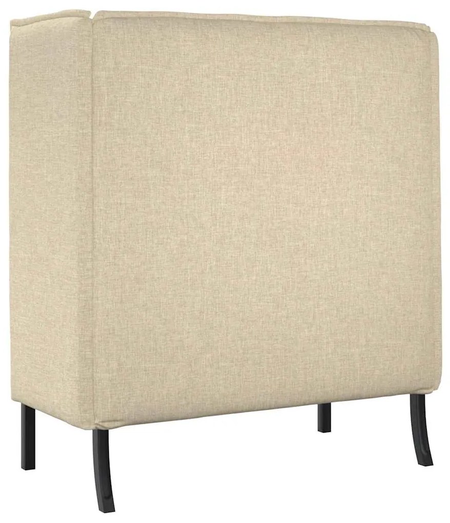 vidaXL Καναπές Υψηλής Πλάτης Κρεμ 109 x 56 x 121 εκ. ύφασμα