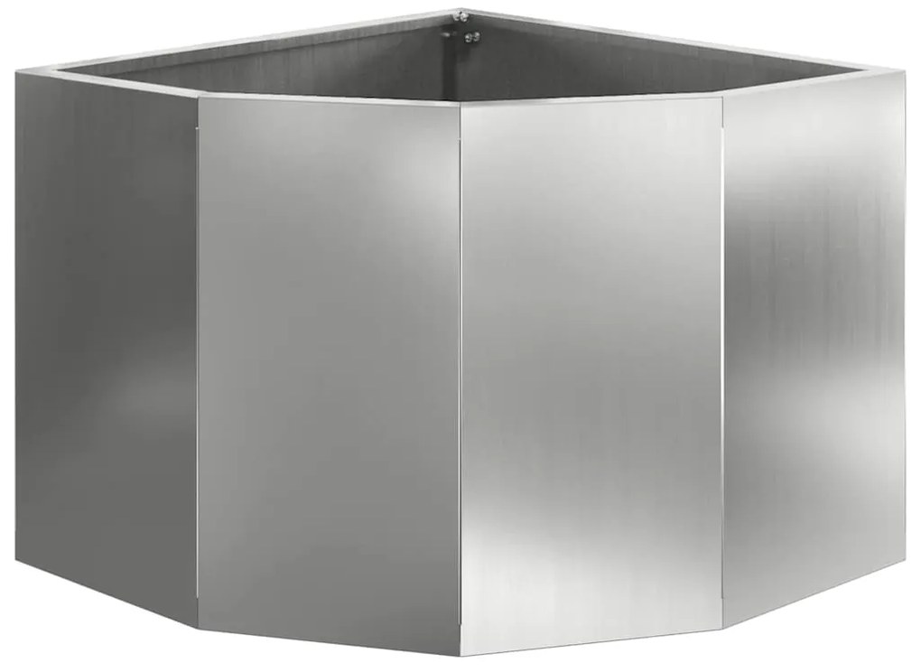 vidaXL Γωνιακό Ροδόδεντρο Ασημί 45 x 45 x 35 cm Γαλβανισμένος χάλυβας