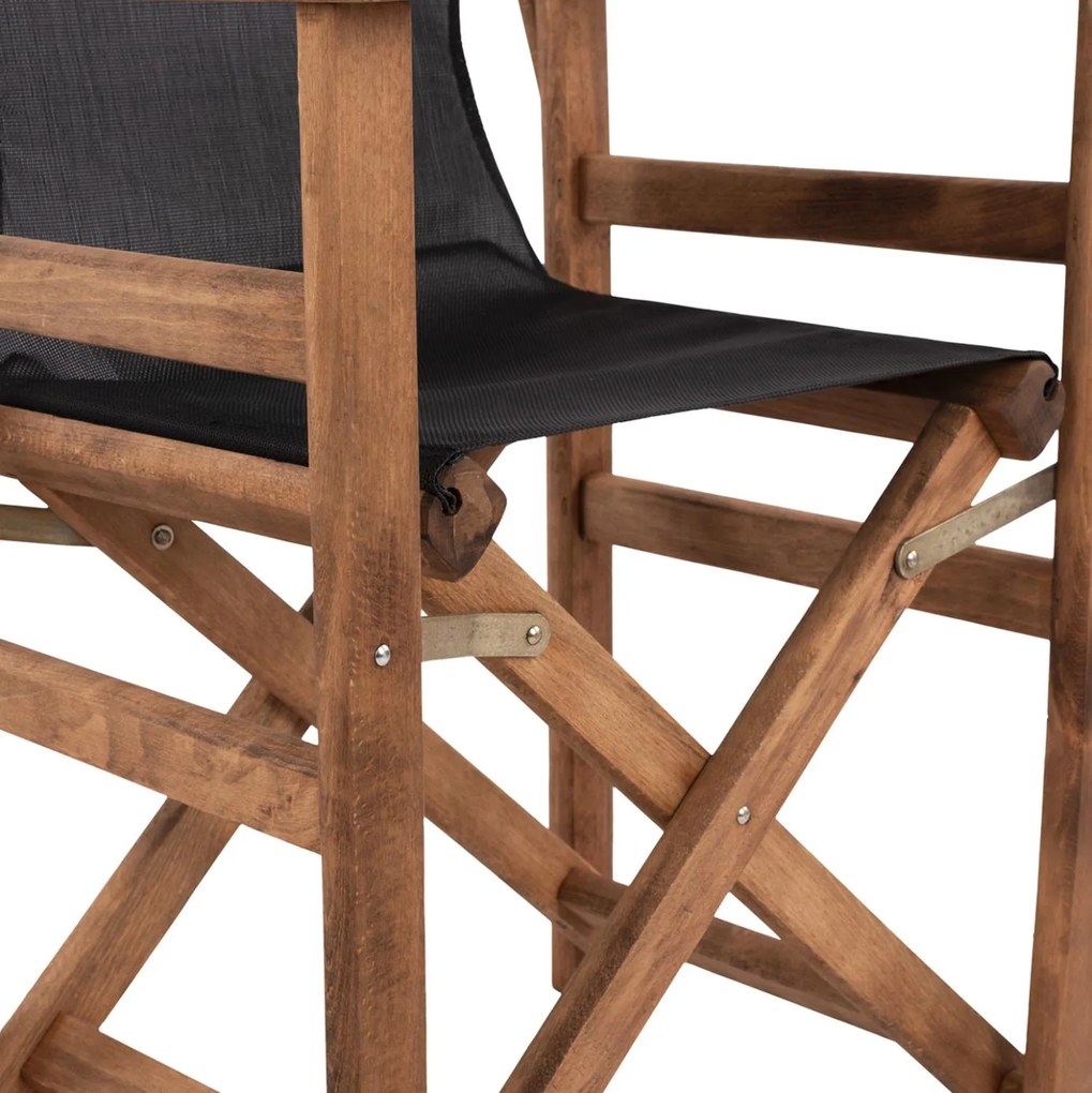 Καρέκλα Σκηνοθέτη ΛΗΜΝΟΣ C10368.05 Καρυδί με Textilene Μαύρο 57x54x88.5 εκ. 57x54x88.5 εκ.