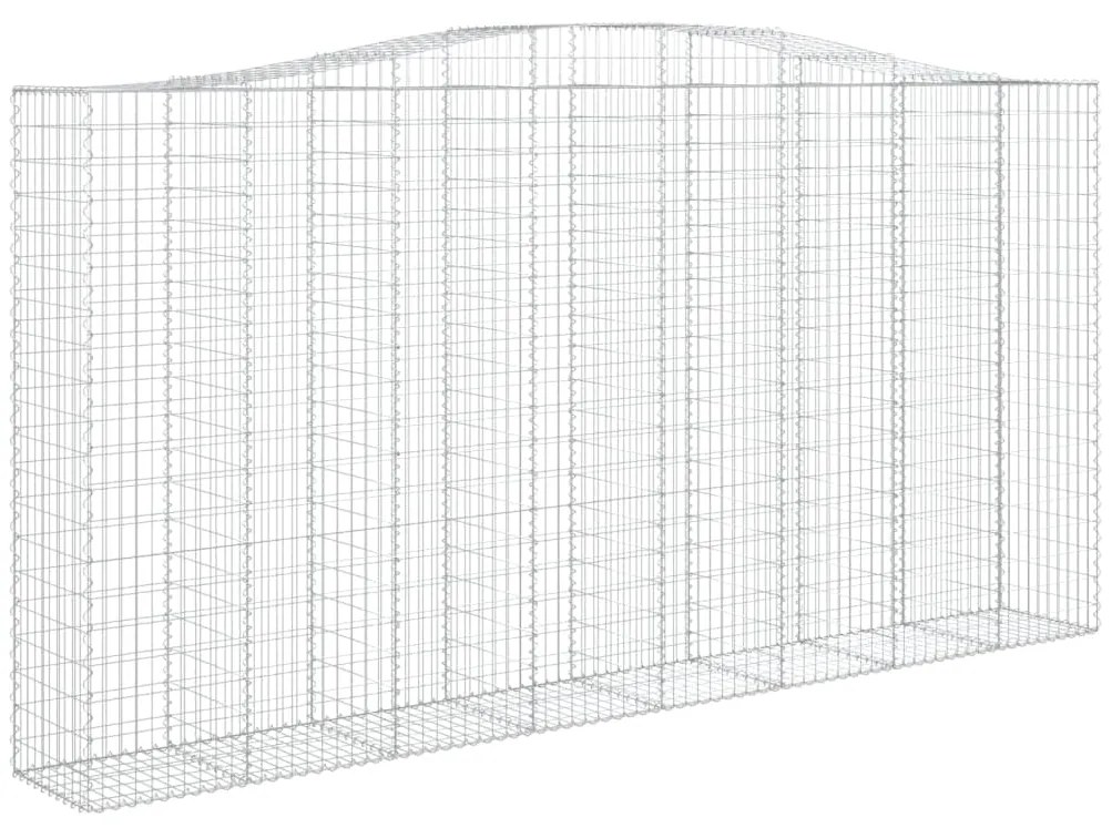 vidaXL Συρματοκιβώτιο Τοξωτό 400x50x200/220εκ. από Γαλβανισμένο Χάλυβα