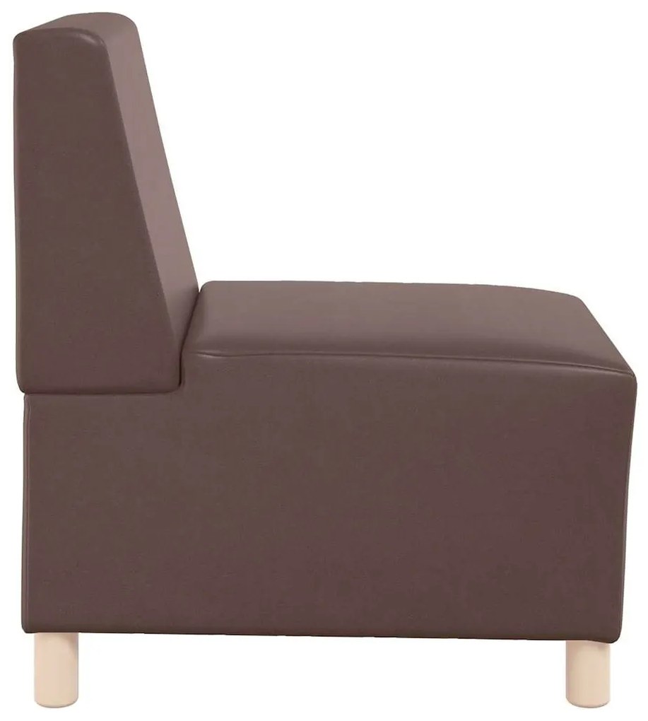 vidaXL Μοναδικός Καναπές χωρίς Χερούλια 2 pcs Καφέ 55 x 74 x 82 εκ.