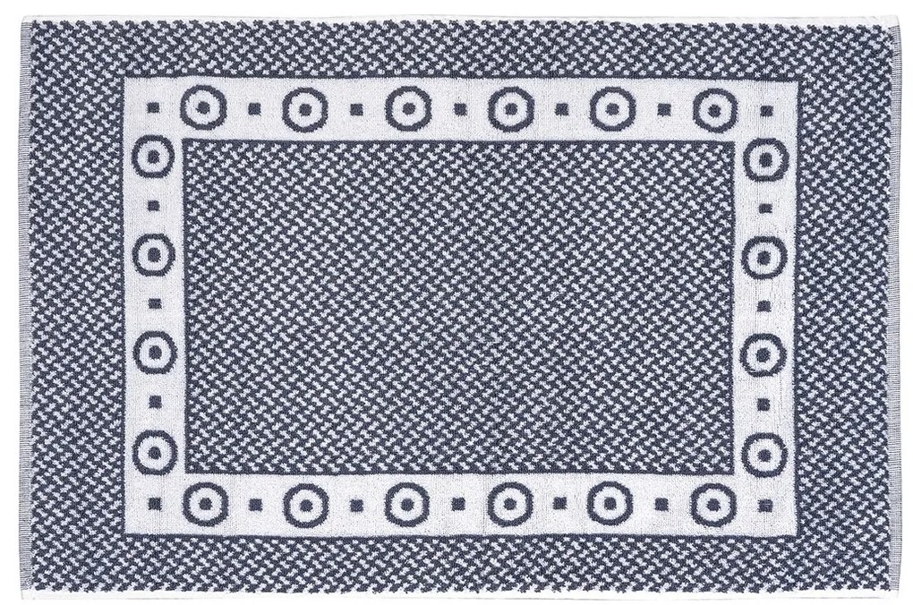 Ταπέτο μπάνιου Round νηματοβαφή 50x75 Γκρι-Λευκό       Beauty Home