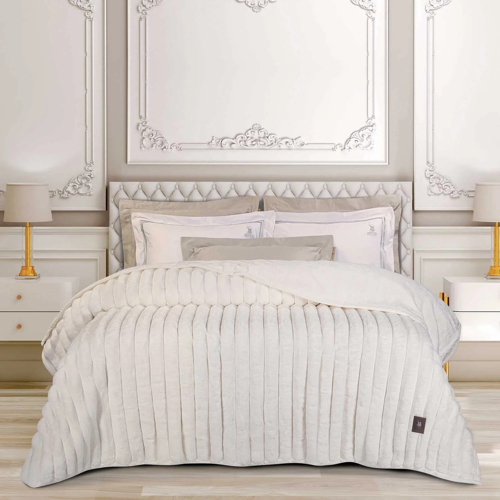 ΥΠΕΡΔΙΠΛΗ ΚΟΥΒΕΡΤΑ 220x240cm GREENWICH POLO CLUB -  FAUX FUR-FLANNEL 3477