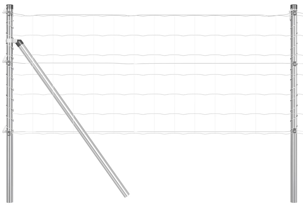 vidaXL Euro Fence με 13 Πόλους 0.8x25 μ Γαλβανισμένος Χάλυβας