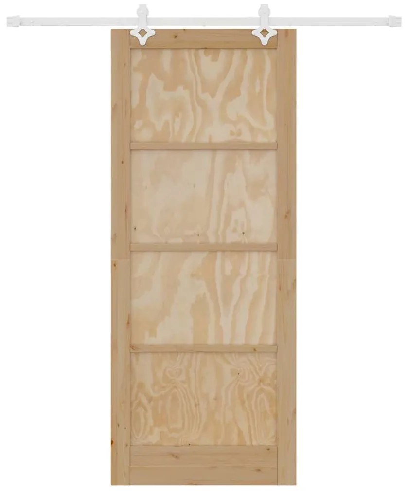 vidaXL Συρόμενη Πόρτα Χειροκίνητος Λευκό 86 x 211 cm