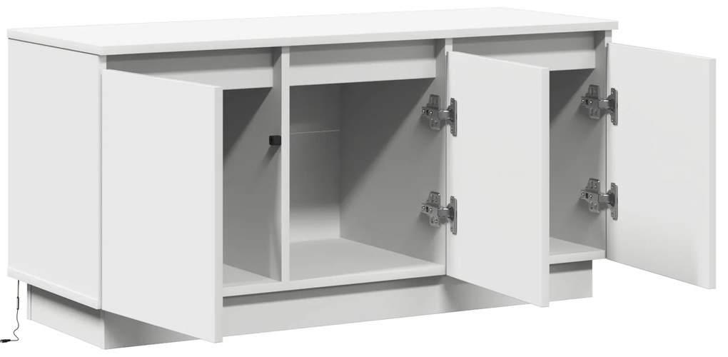 vidaXL Κάστρο Τηλεόρασης Λευκό 100x38x49 εκ. Επεξεργασμένο Ξύλο