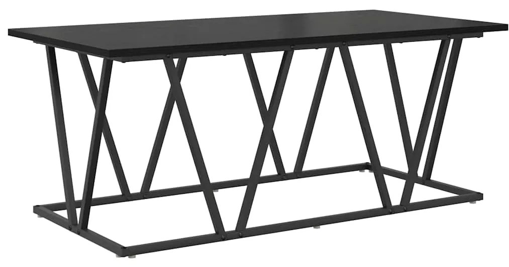 vidaXL Τραπέζι Καφέ Μαύρο Δρυς 100x50x40 εκ. Φτιαγμένο από ξύλο και μέταλλο