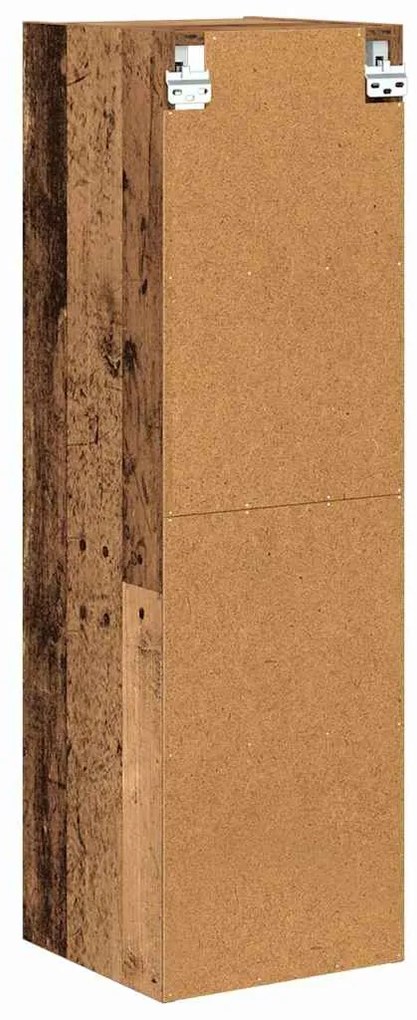 vidaXL Κρεμαστό ντουλάπι Riga Παλιό Ξύλο 30 x 29,5 x 100 εκ.