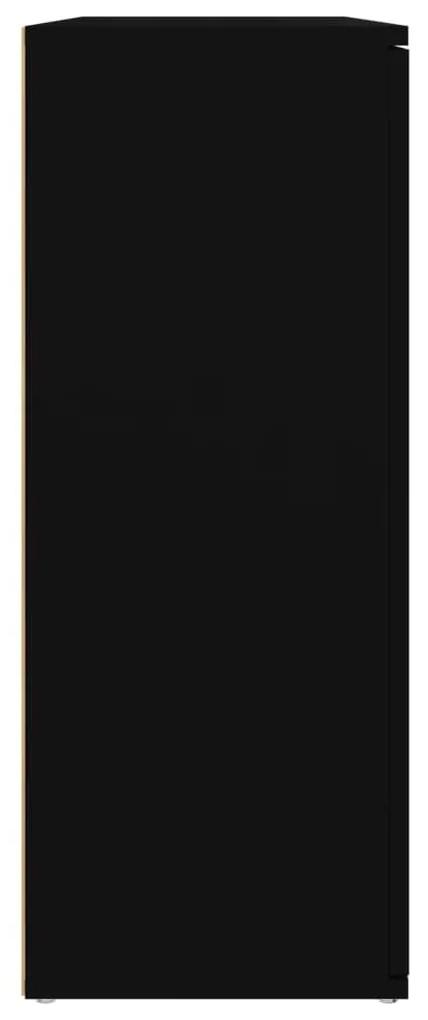 Ντουλάπι Μαύρο 91 x 29,5 x 75 εκ. από Επεξεργασμένο Ξύλο - Μαύρο