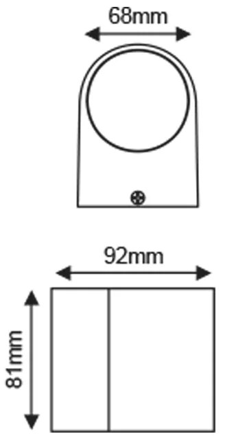 GU10 WALL LUMINAIRE 230V AC MATT WHITE IP65 MAX.35W - LG2201GU10W