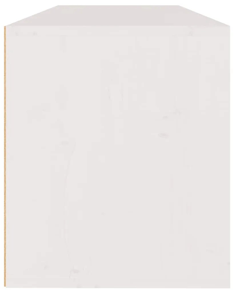 vidaXL σετ ντουλάπι τηλεόρασης 3 τεμαχίων Λευκό μασίφ ξύλο πεύκο