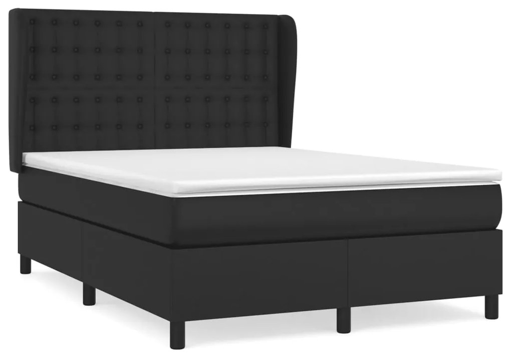 ΚΡΕΒΑΤΙ BOXSPRING ΜΕ ΣΤΡΩΜΑ ΜΑΥΡΟ 140X190ΕΚ.ΑΠΟ ΣΥΝΘΕΤΙΚΟ ΔΕΡΜΑ 3129027