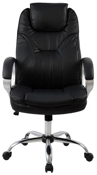 ΚΑΡΕΚΛΑ ΓΡΑΦΕΙΟΥ ΜΑΥΡΟ PU STARELL ΜΕ ΠΟΔΙ ΧΡΩΜΙΟ 65x71x106,5-116Y εκ.HM1025.01