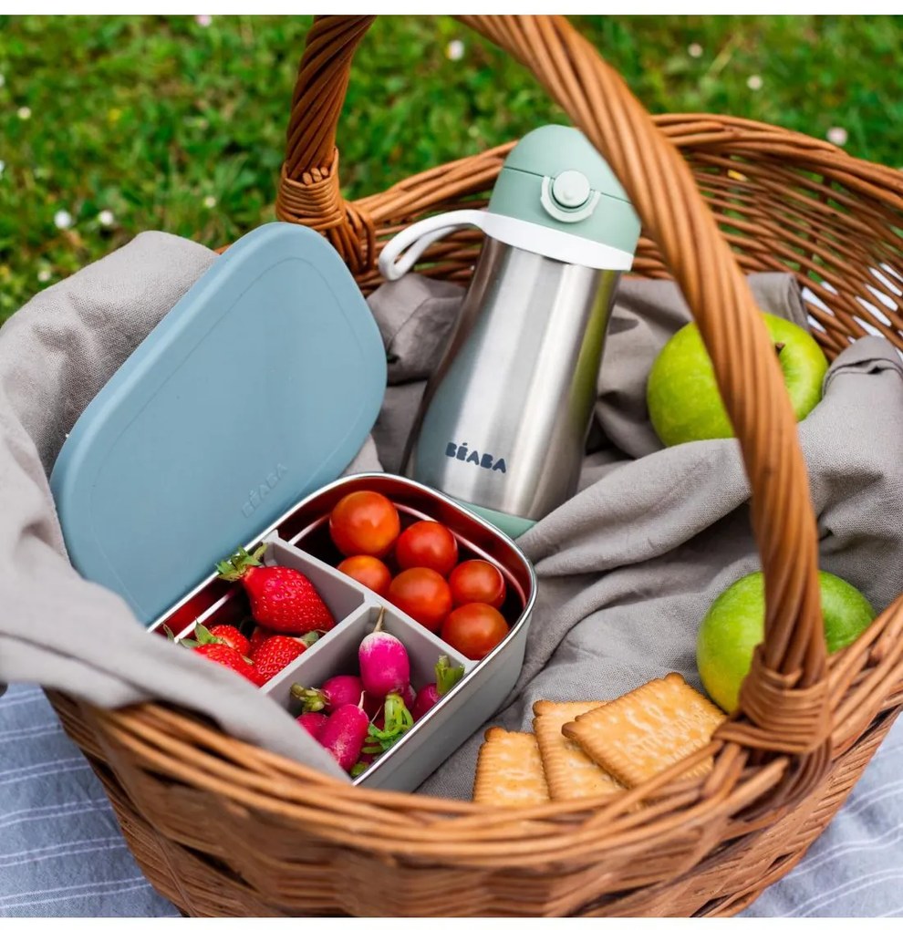 Béaba Δοχείο Φαγητού Ανοξείδωτο Velvet grey/Baltic blue